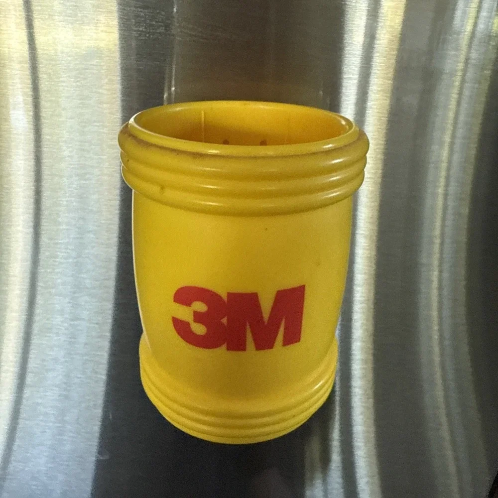 3M Logo Gold Tone Koozie‎ Fridge Magnet Vintage Rare Thick Rubber Plastic